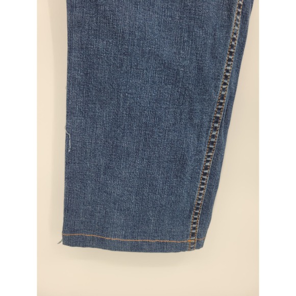 Preen Line XS Patchwork Straight Leg Ankle Jeans Pants Blue Unique - Picture 5 of 11